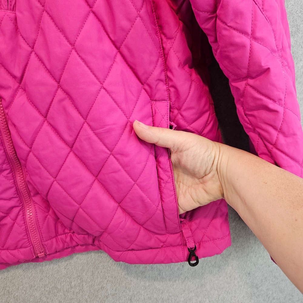 COLUMBIA Quilted Jacket Women XL Pink Vertex Interchange Puffer Fleece Lined - Picture 10 of 16